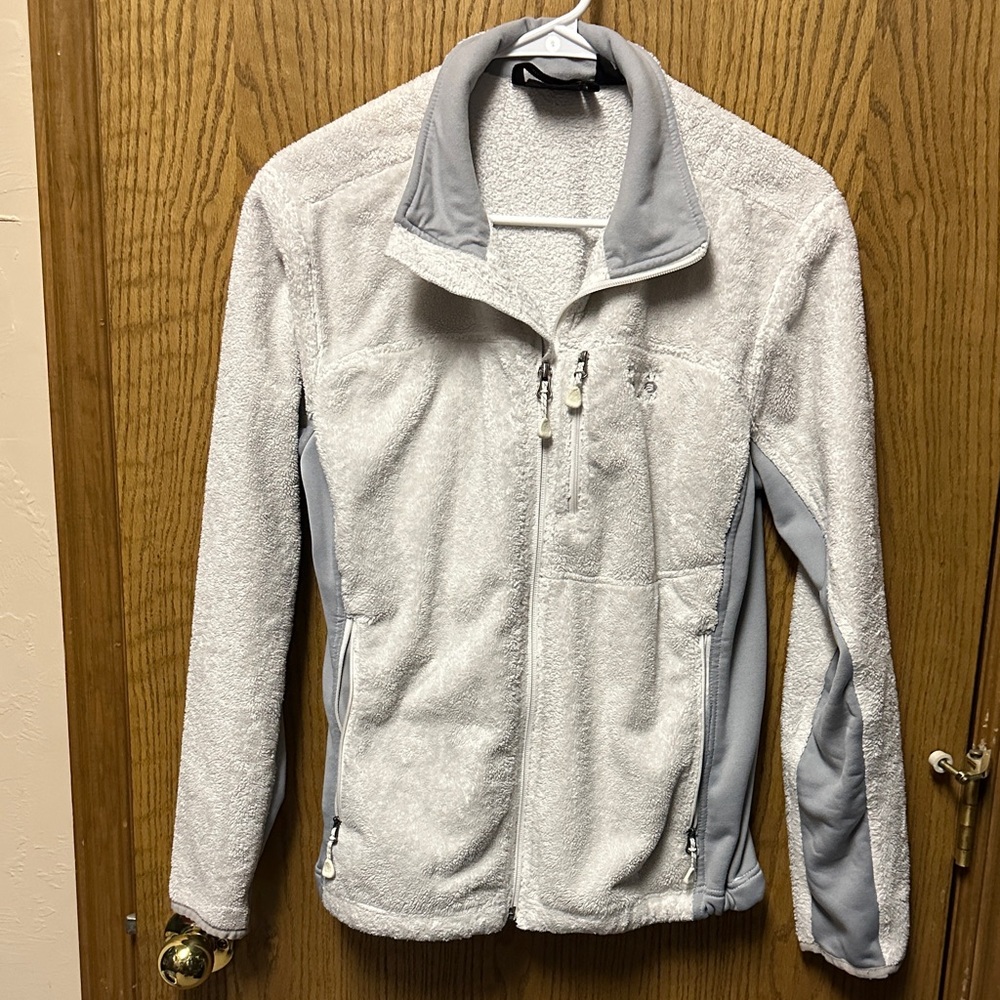 Mountain Hardwear Cream and Gray Fleece Medium